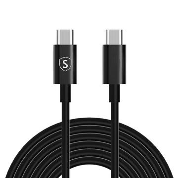 Câble de charge rapide USB-C vers USB-C 60W, 3A, PD, 3m - Noir