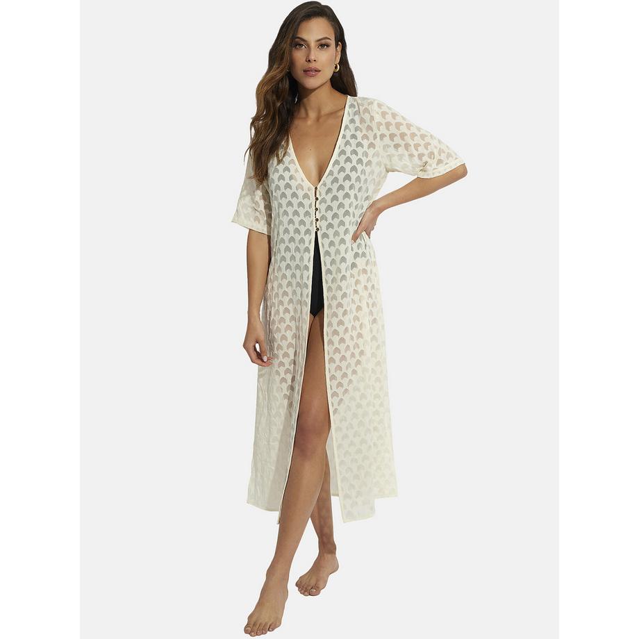 Lange Strandtunika mit kurzen Ärmeln Sicilia