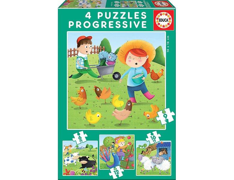 Educa  Puzzle Bauernhof (6/9/12/16) 