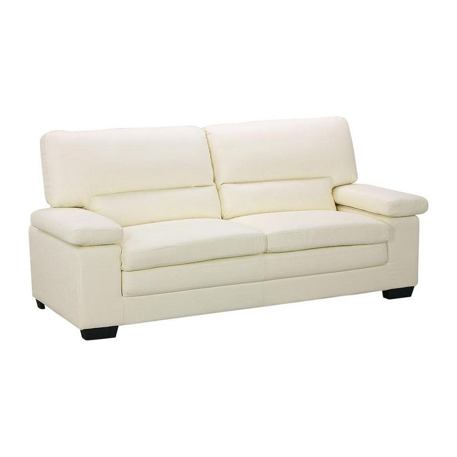 Vente-unique Sofa 3-Sitzer - Büffelleder - Elfenbeinfarben - MIMAS II  