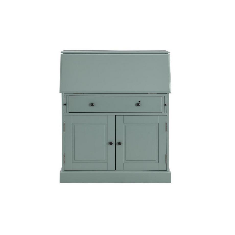 Vente-unique Scrivania in abete e MDF Verde mandorla CLEORE  