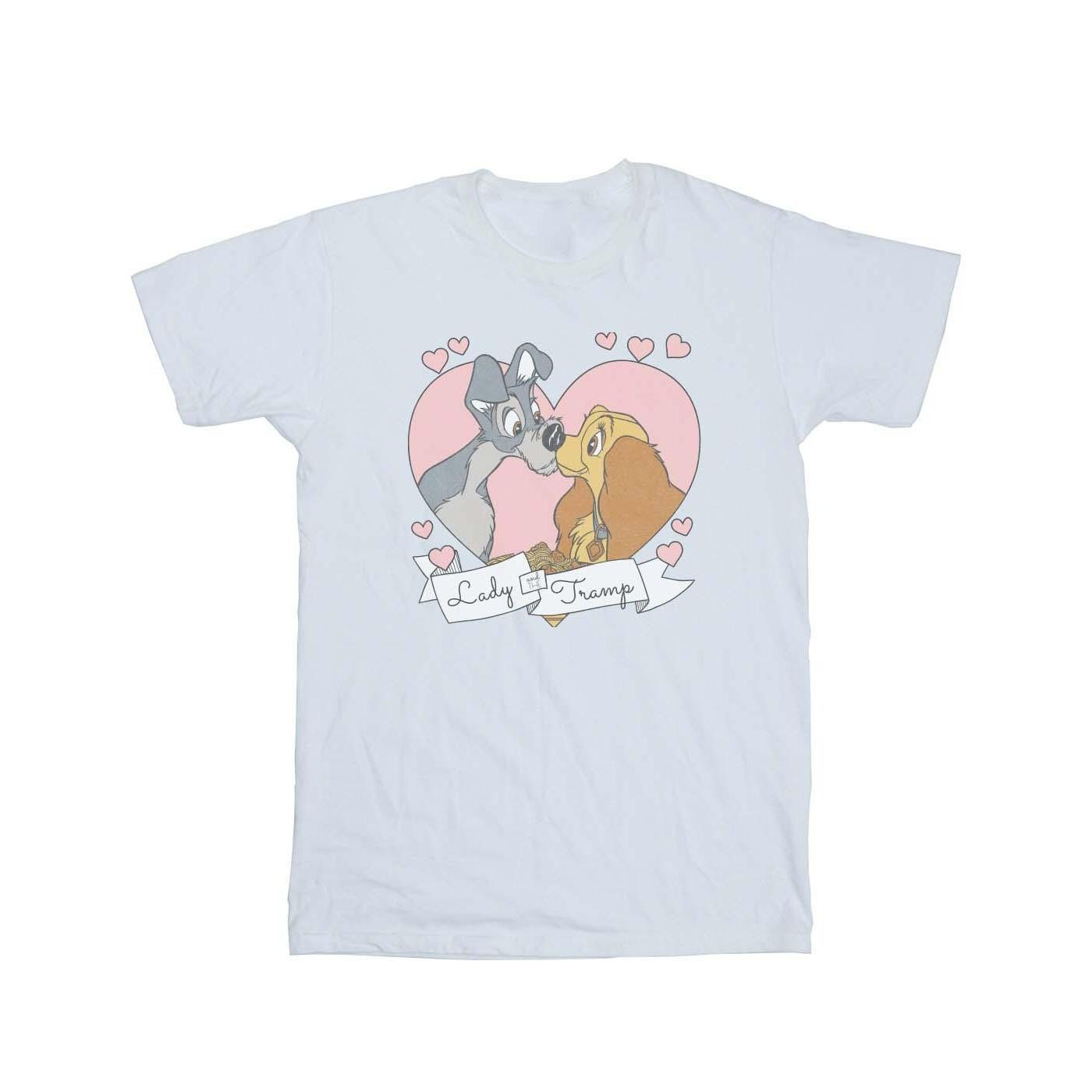 Image of Lady And The Tramp Love Tshirt Damen Weiss XXL