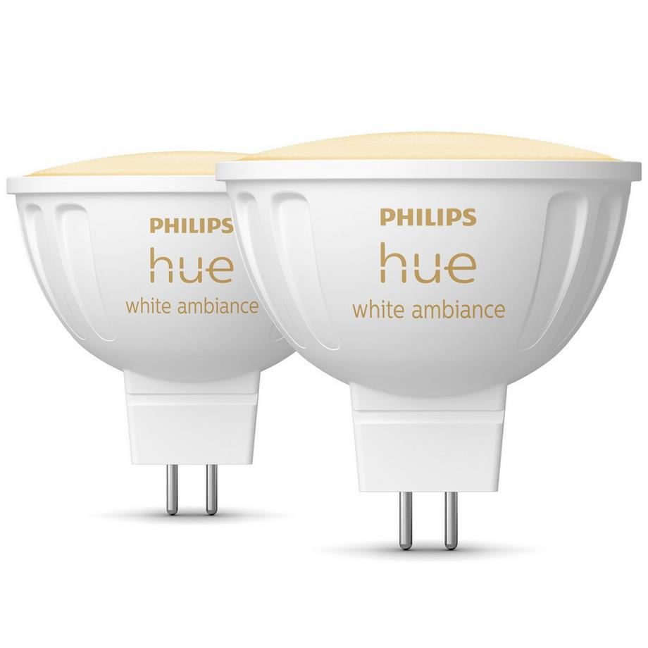 PHILIPS Hue White Ambiance GU5.3 MR16 12V 400lm paquet de 2  