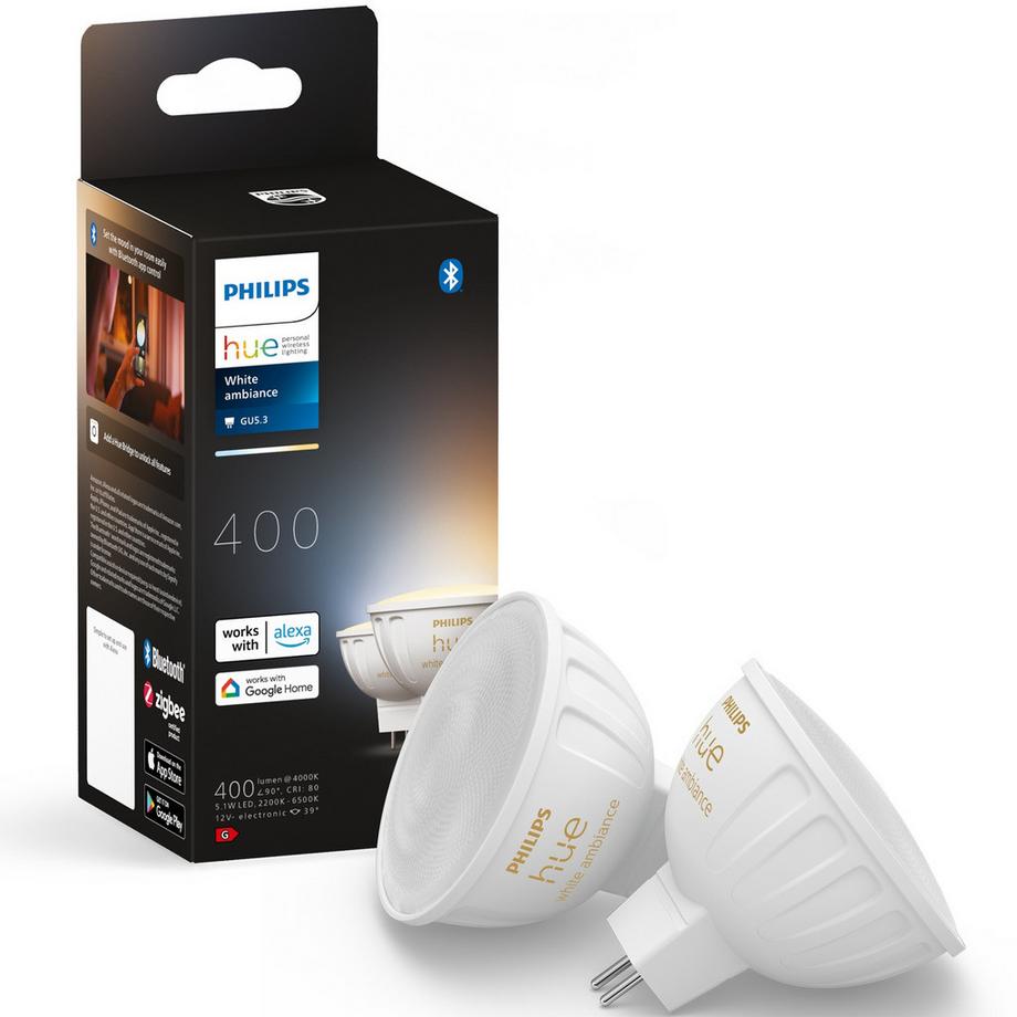 Hue White Ambiance GU5.3 MR16 12V 400lm confezione da 2