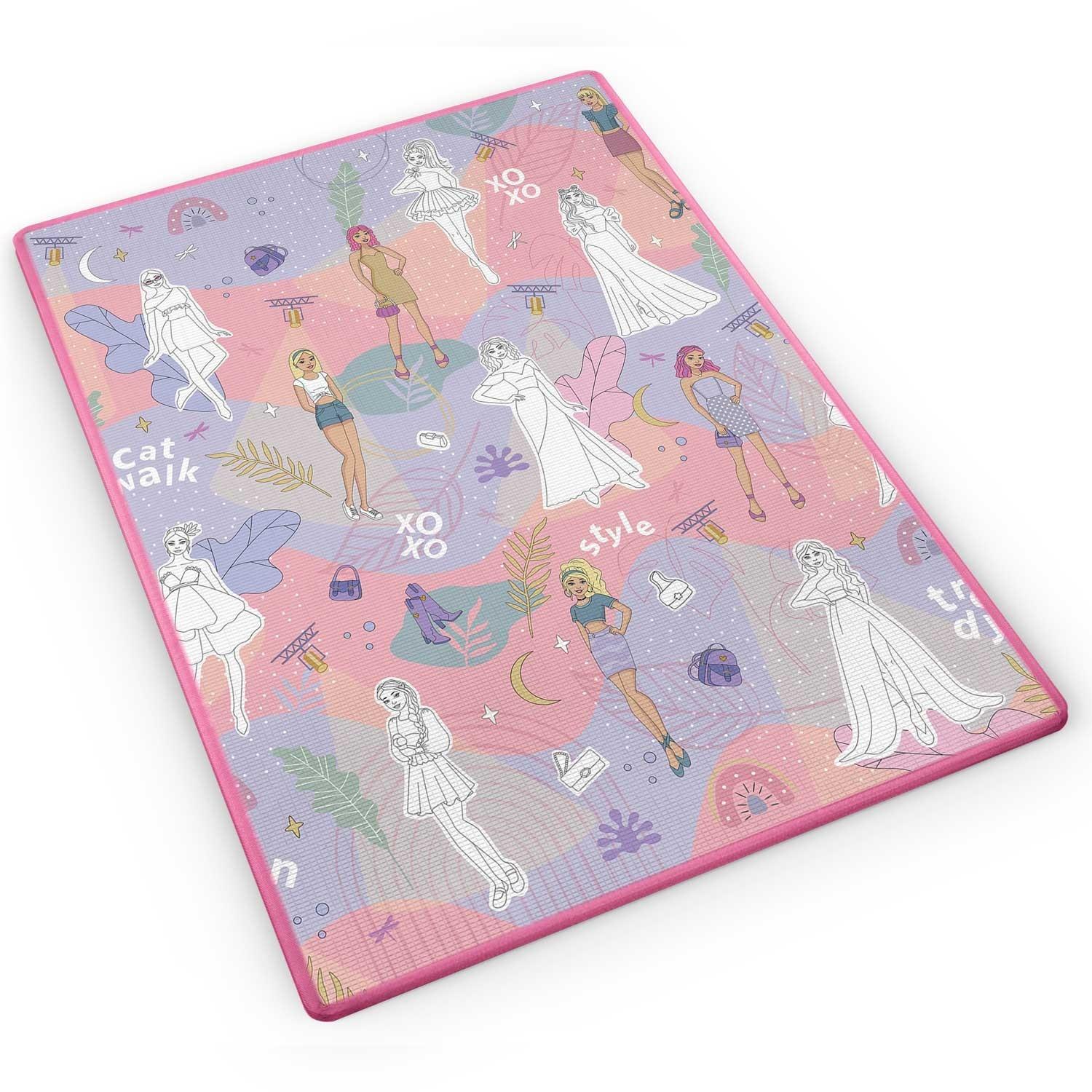 B2X Bunte und rollbare Schaumstoffmatte für Kinder, 120 x 90 x 0,3 cm – Ricokids RK-344  