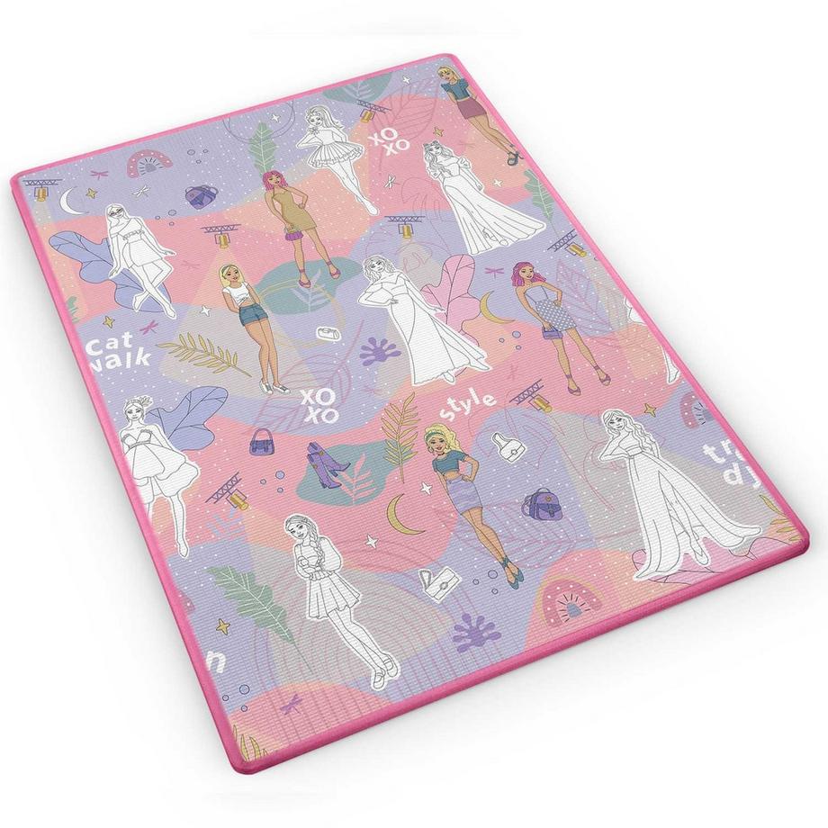 B2X Tapis en mousse coloré et enroulable pour enfants, 120 x 90 x 0,3 cm - Ricokids RK-344  