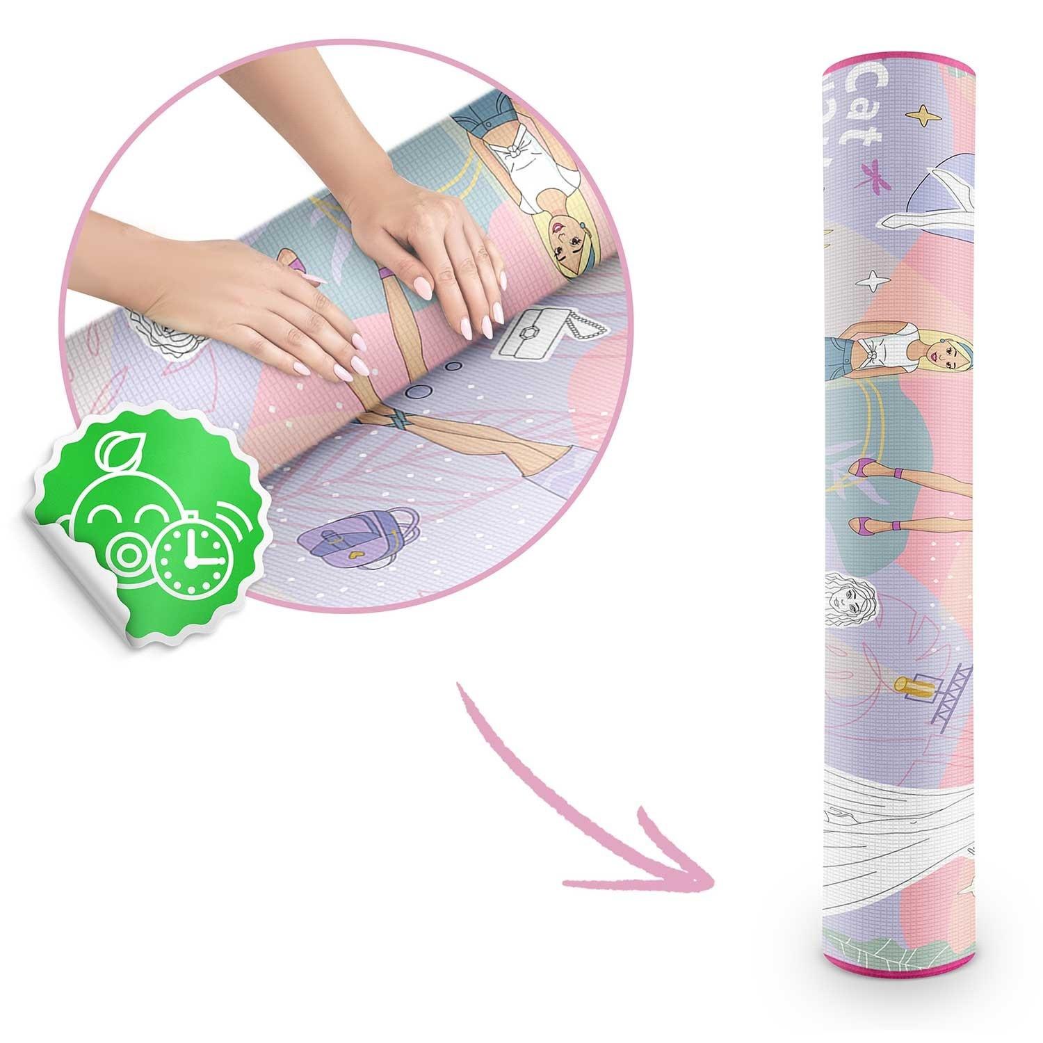 B2X Bunte und rollbare Schaumstoffmatte für Kinder, 120 x 90 x 0,3 cm – Ricokids RK-344  