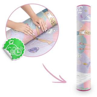 B2X Bunte und rollbare Schaumstoffmatte für Kinder, 120 x 90 x 0,3 cm – Ricokids RK-344  