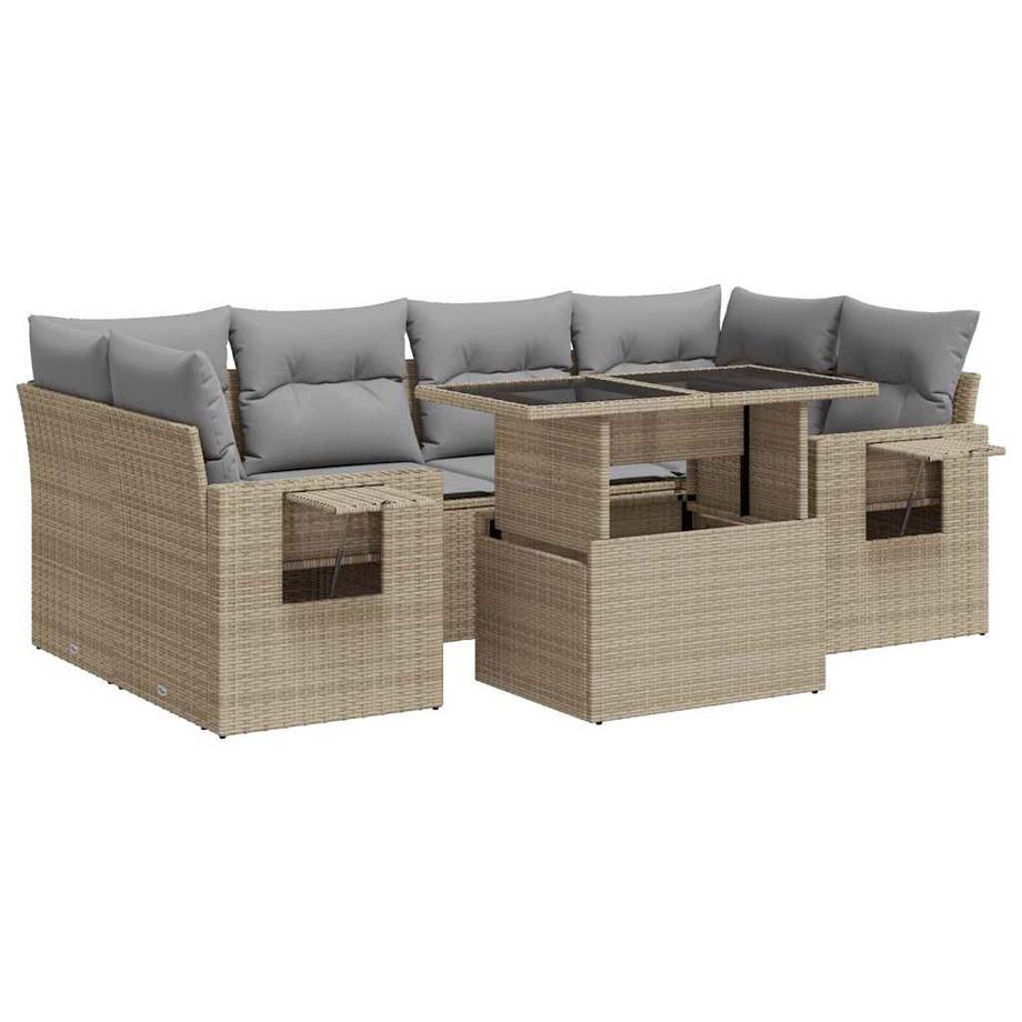 set di divani da giardino Polirattan