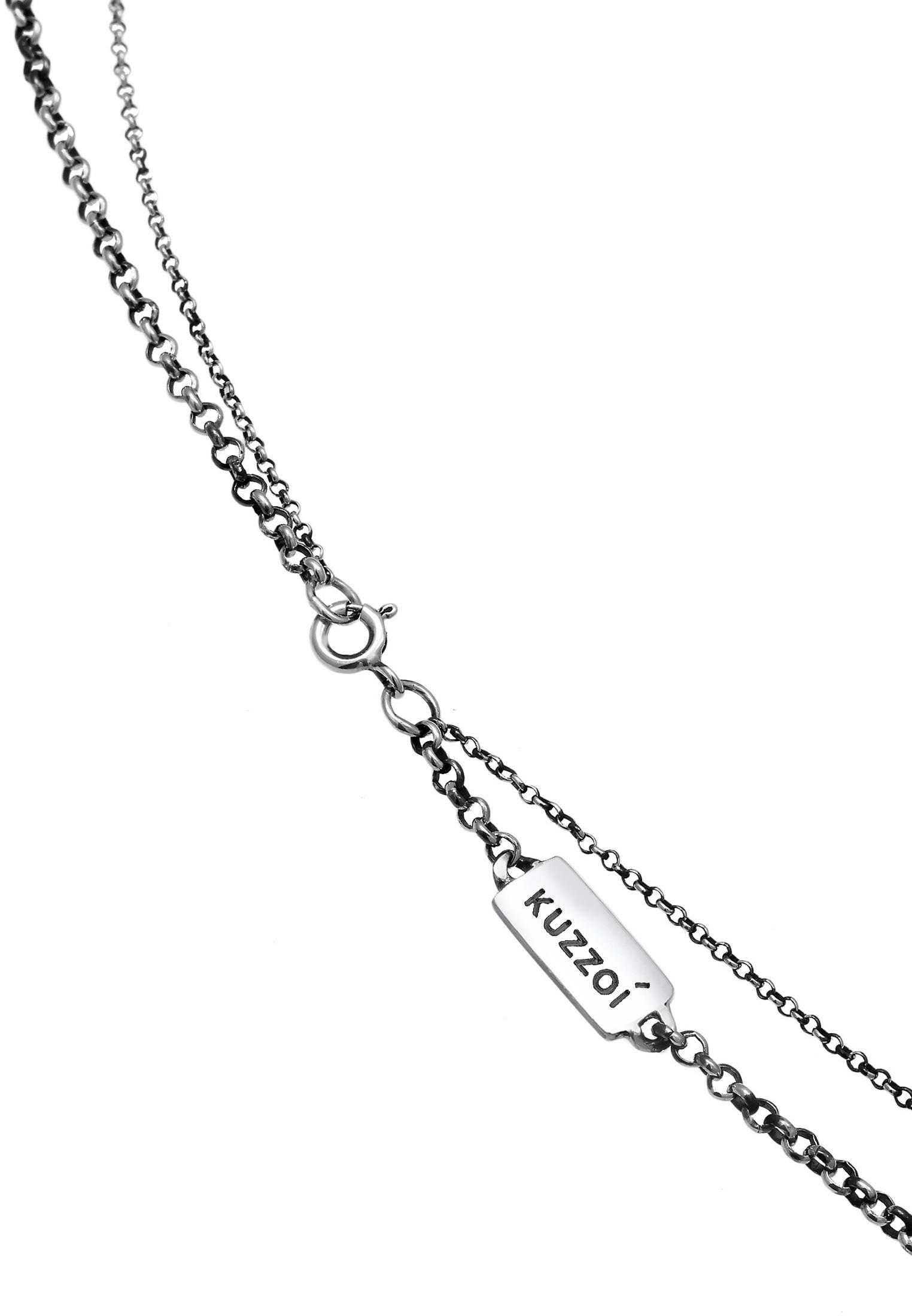 Kuzzoi  Halskette  Layer Erbskette Kompass 925 Silber 