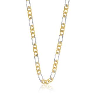 MUAU Schmuck  Collier Figaro Bicolor Gelb-/Weissgold 750, 4.5mm, 45cm 