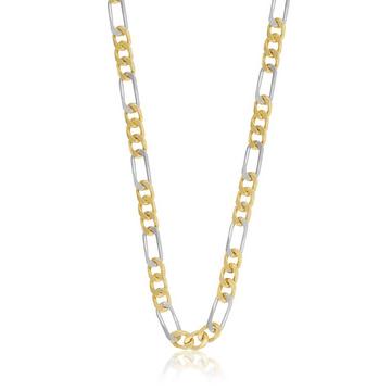 Collier Figaro Bicolor Gelb-/Weissgold 750, 4.5mm, 45cm