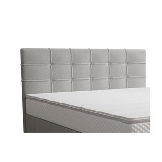 Ysmée Boxspringbett komplett mit Bett-Kopfteil gesteppt + Lattenrost + Matratze + Topper - 160 x 200 cm - Stoff - Hellgrau - INAO von YSMÉE  