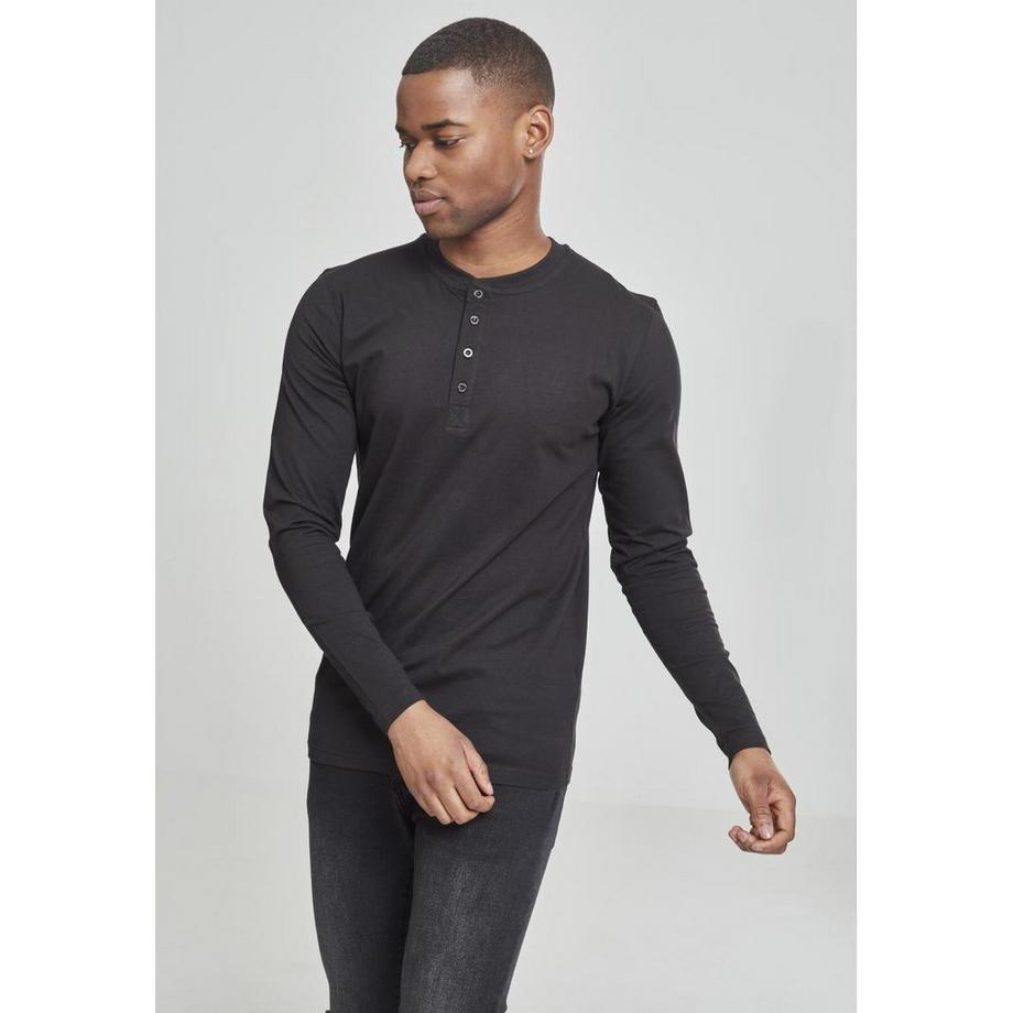 URBAN CLASSICS T-Shirt Henley Maniche Lunghe  
