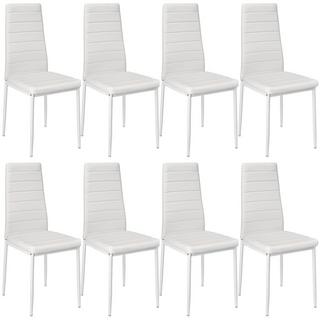 Tectake Lot de 8 chaises avec surpiqûre  