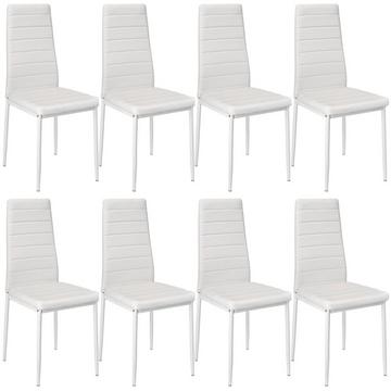 Lot de 8 chaises avec surpiqûre