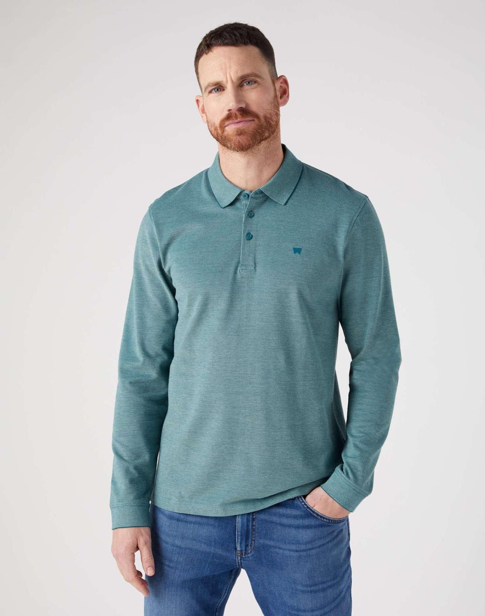Image of Pullover Ls Refined Polo Herren Grün S