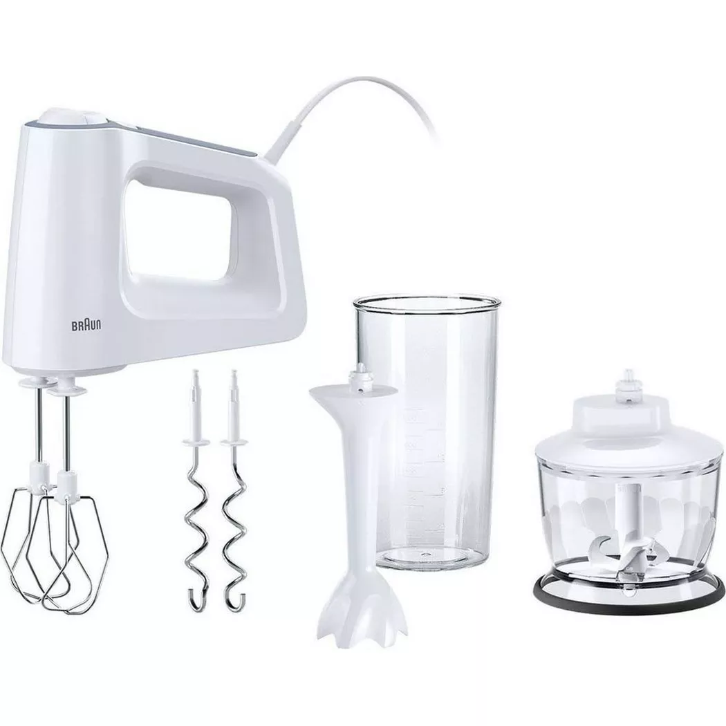 Braun HM 3135 WH Hand mixer 500 W Grey, White