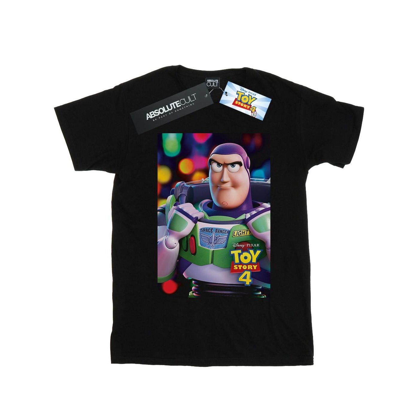 Image of Toy Story 4 Buzz Lightyear Poster Tshirt Damen Schwarz M