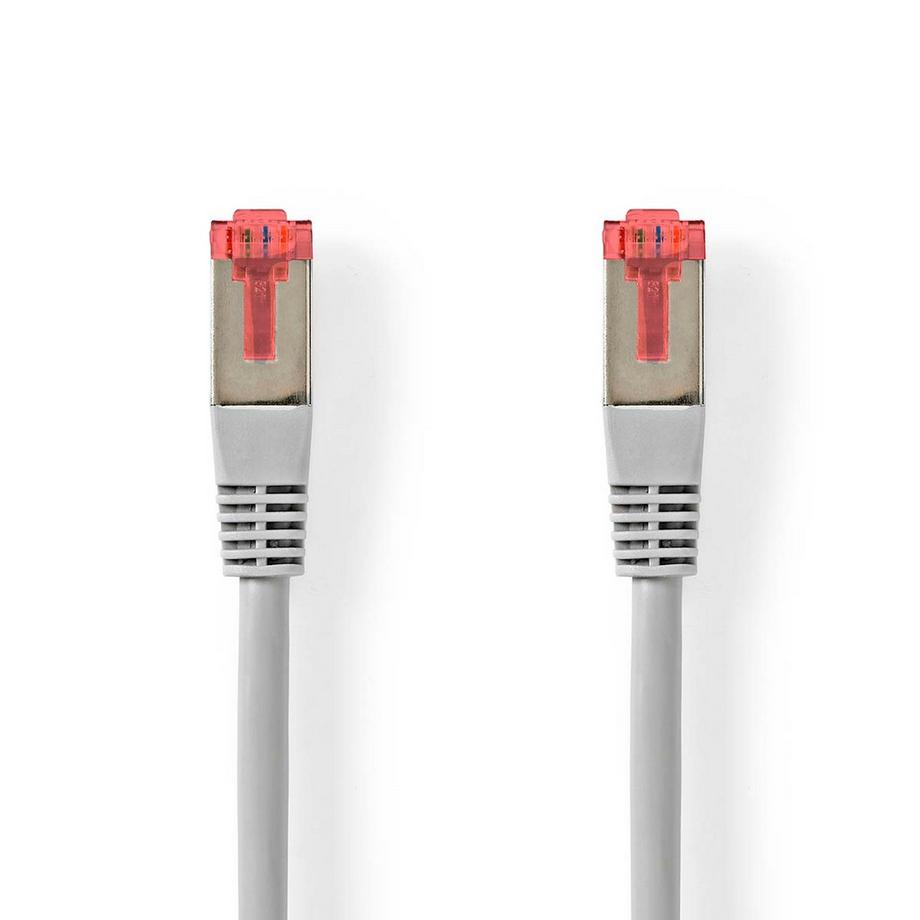 Nedis  Câble réseau CAT6 | RJ45 mâle | RJ45 mâle | SF/UTP | 1.00 m | Rond | PVC | Gris | Etiquette 