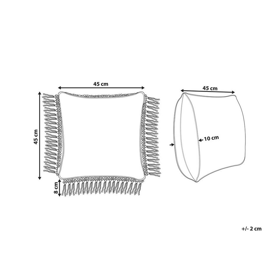 Beliani Dekokissen aus Baumwolle  PALLIDA  