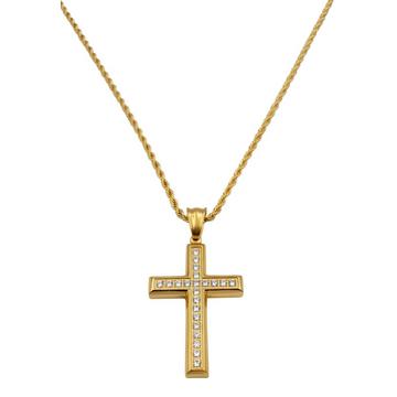 Kreuz Kette mit Zirkonia