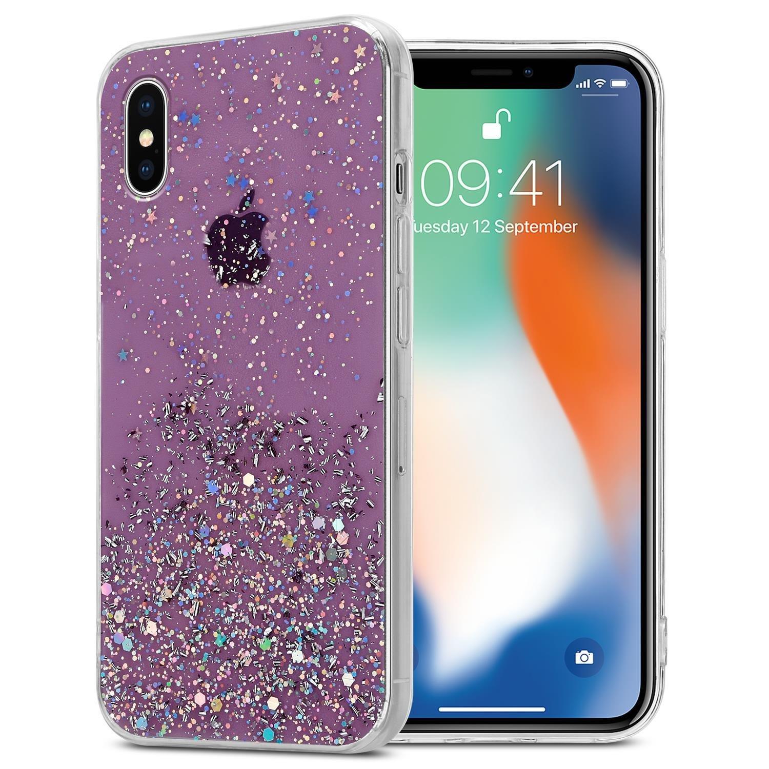 Image of Hülle für Apple iPhone XS MAX TPU Silikon mit funkelnden Glitter