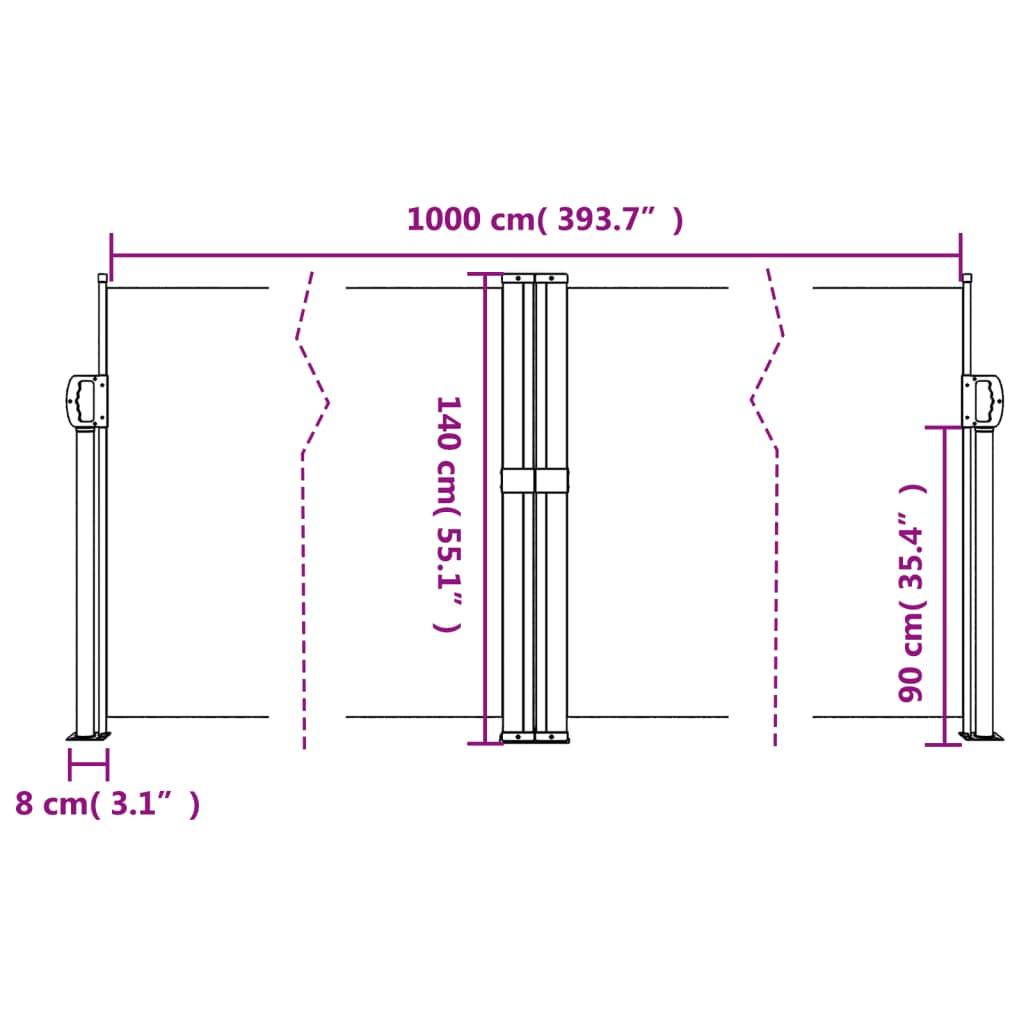 VidaXL tenda da sole laterale retrattile  