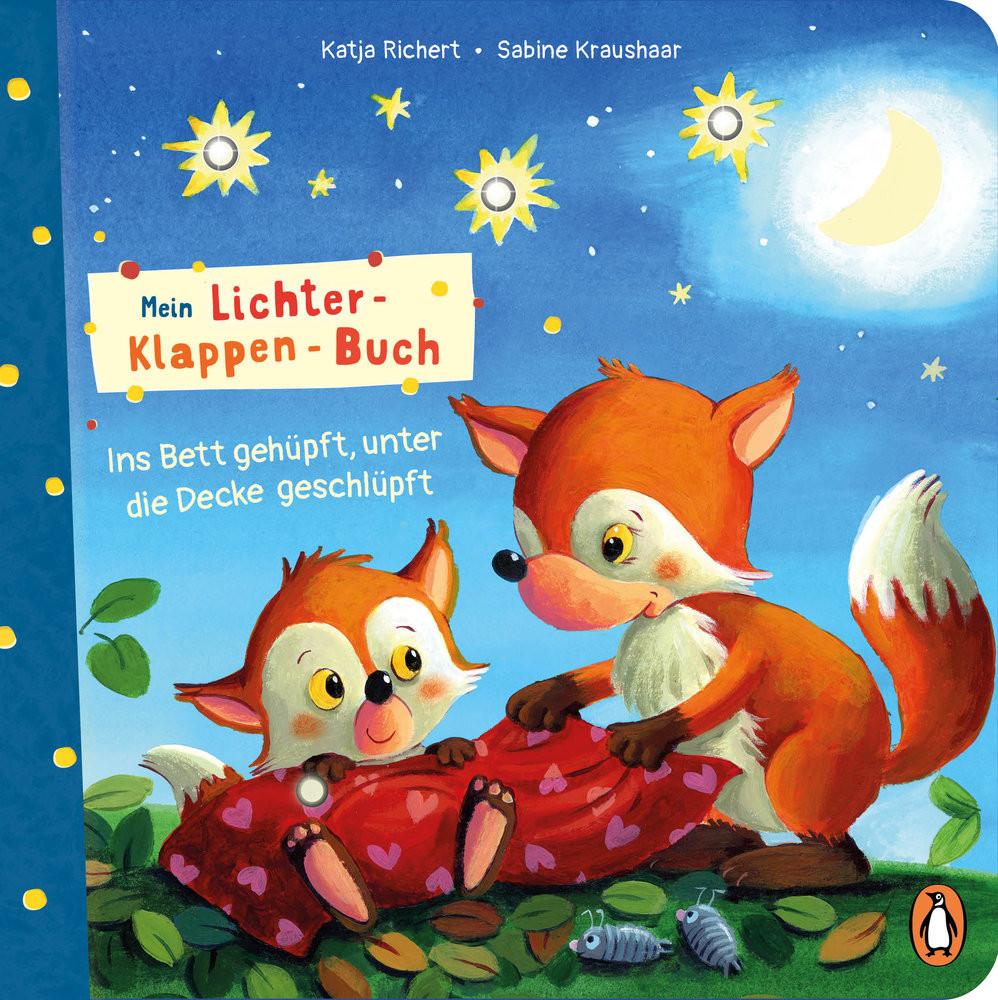 Mein Lichter-Klappen-Buch - Ins Bett gehüpft, unter die Decke geschlüpft Richert, Katja; Kraushaar, Sabine (Illustrationen) Copertina rigida 