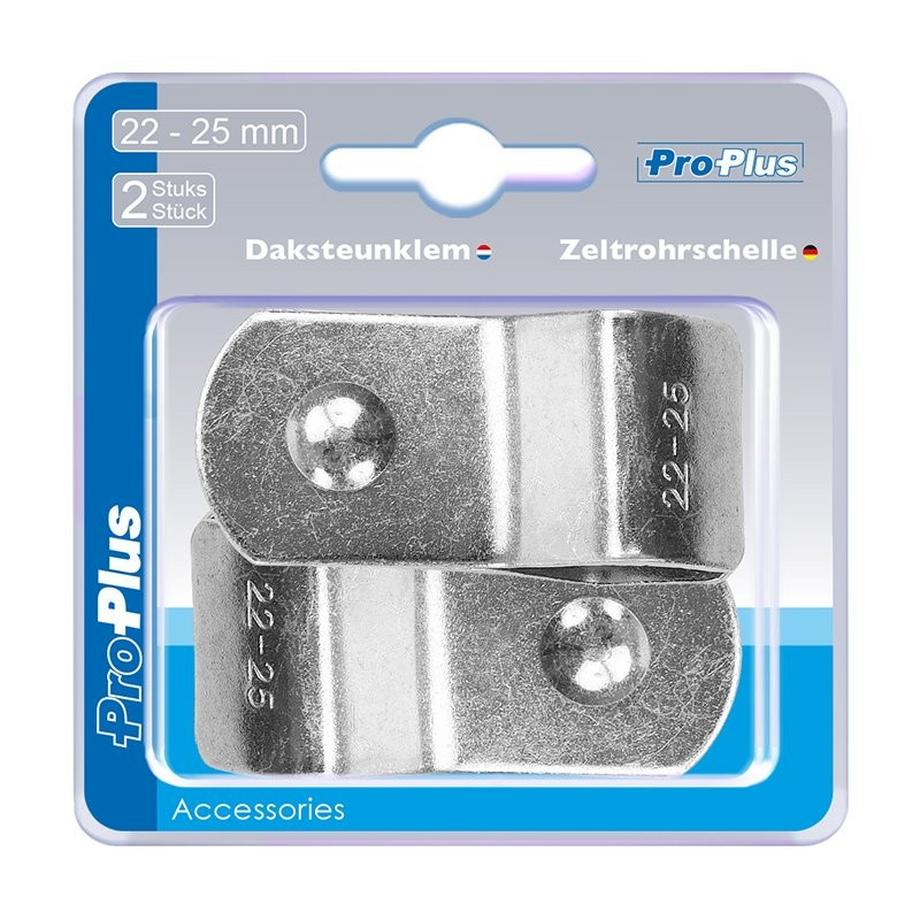 Zeltstangenklemme 22–25 mm, 2 Stück im Blister