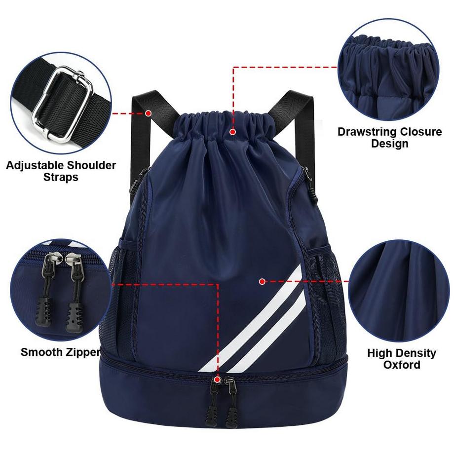 Only-bags.store Sportlicher Kordelzug Rucksack mit grosser Kapazität  