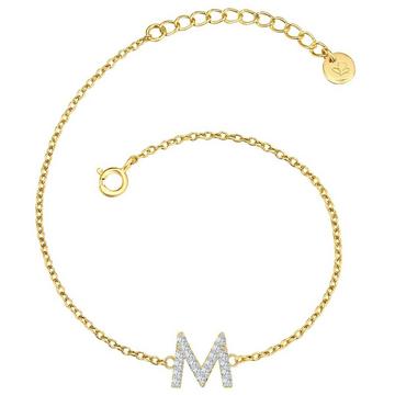 Femme Bracelet en argent Lettre M