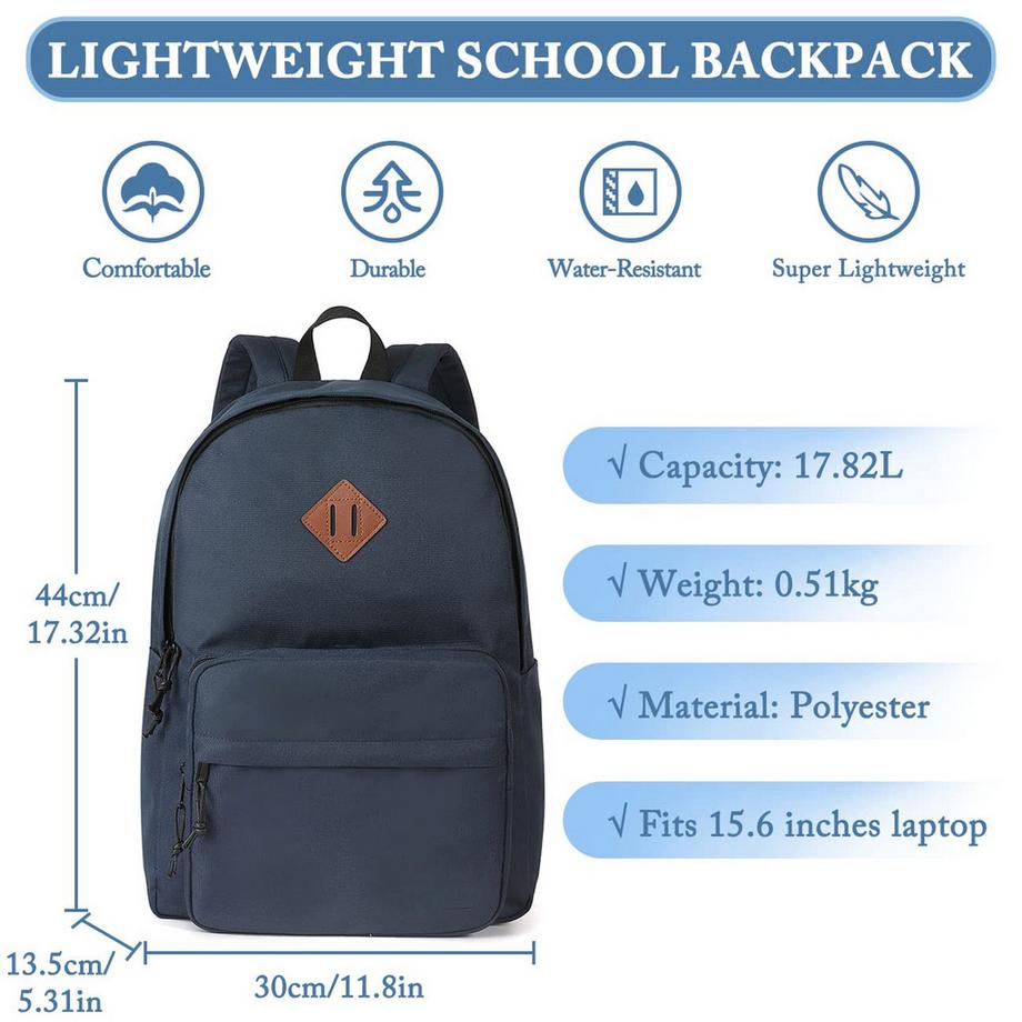 Only-bags.store Klassischer leichter Rucksack Teenager College Schultasche lässiger Tagesrucksack  