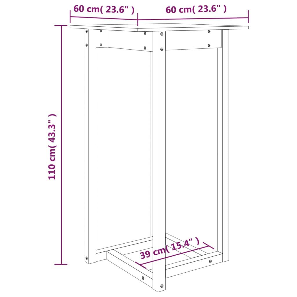 VidaXL Table de bar bois  