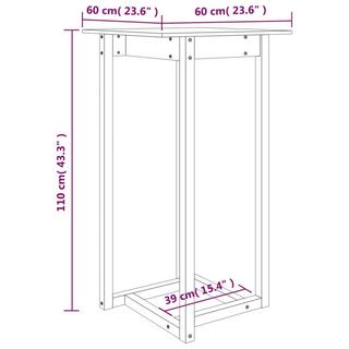 VidaXL Table de bar bois  