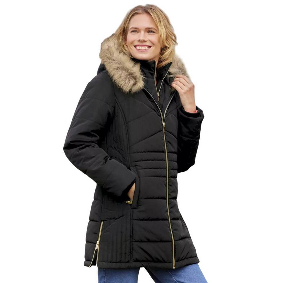 Atlas For Women Veste Matelassée avec Capuche Amovible  