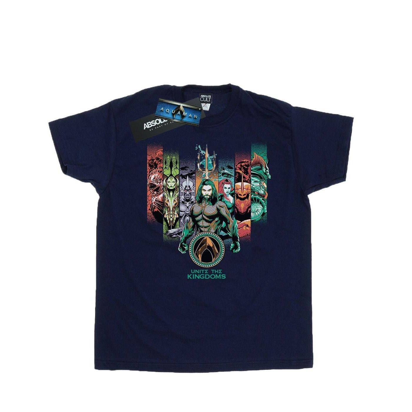 Image of Aquaman Unite The Kingdoms Tshirt Herren Marine S