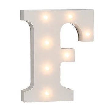 Lettres en bois lumineuses LED "F"