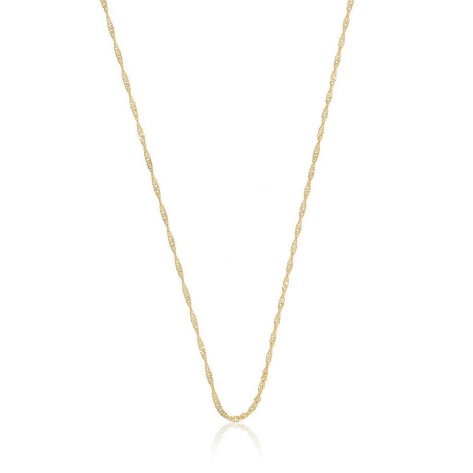 MUAU Schmuck  Collier Singapur Gelbgold 750, 1.2mm, 42cm 