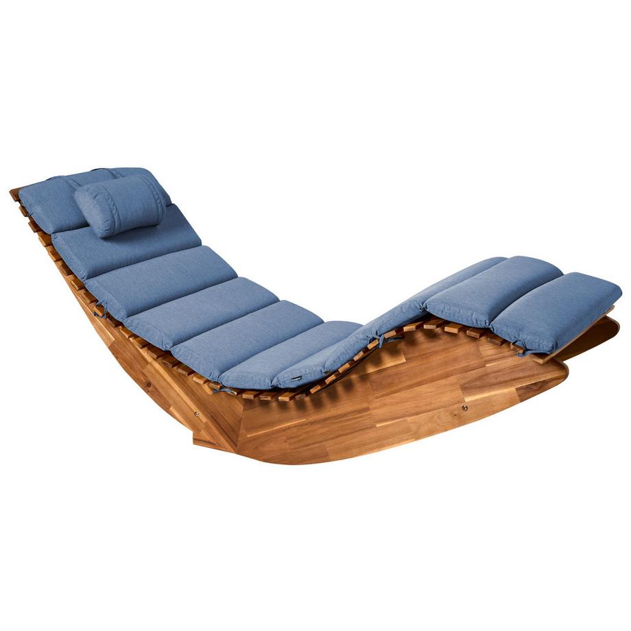 Lettino Prendisole con Cuscino en Legno d'acacia  BRESCIA PREMIUM