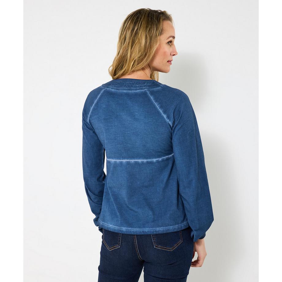 Joe Browns Bemerkenswertes Henley Shirt Patchwork Print  