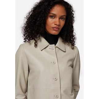 RICANO  Veste en cuir  Cecila, style boléro avec col polo 