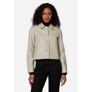 RICANO  Lederjacke Cecila, Bolero Stil mit zeitlosem Polokragen 