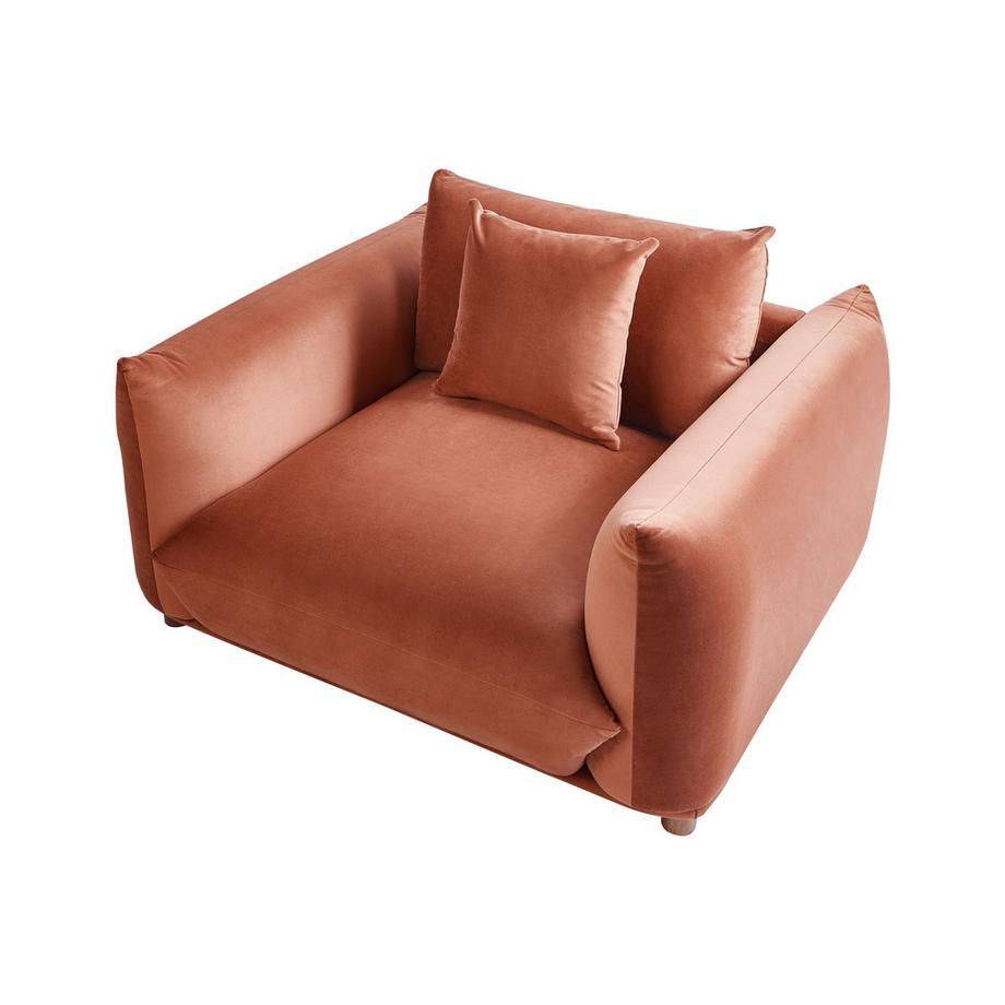 Beliani Fauteuil en Velours Glamour LUVOS  