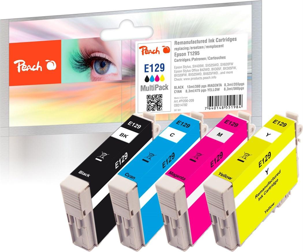 Peach  Spar Pack Tintenpatronen kompatibel zu Epson T1295 