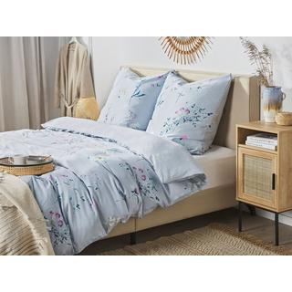 Beliani Ensemble de housses de couette en Satin de coton Traditionnel EVERGREEN  