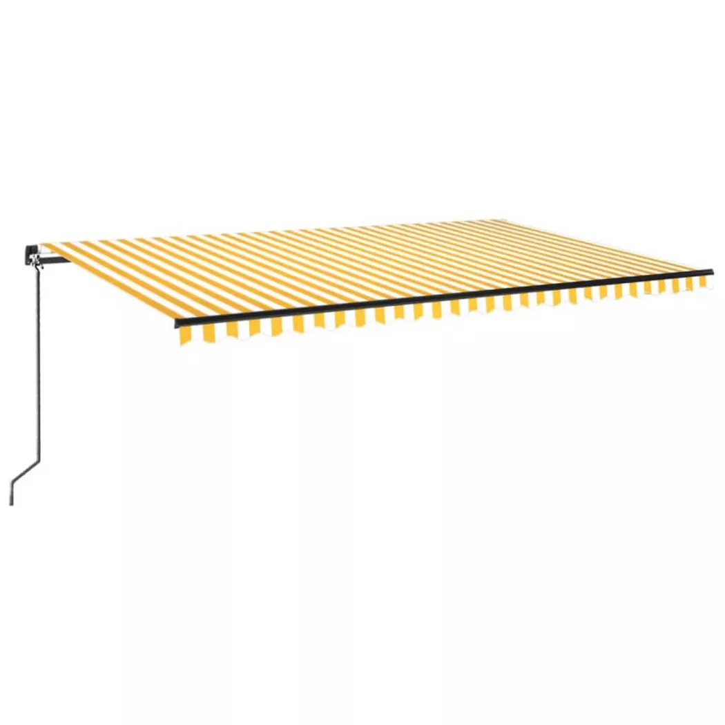 VidaXL - Auvent rétractable aluminium, One Size, Jaune Bariolé