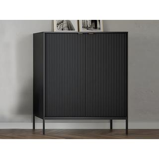 Vente-unique Credenza alta con 2 ante Nero LIOUBA  