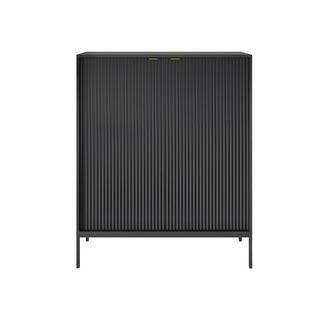 Vente-unique Credenza alta con 2 ante Nero LIOUBA  