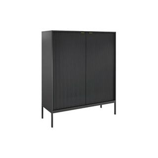 Vente-unique Credenza alta con 2 ante Nero LIOUBA  